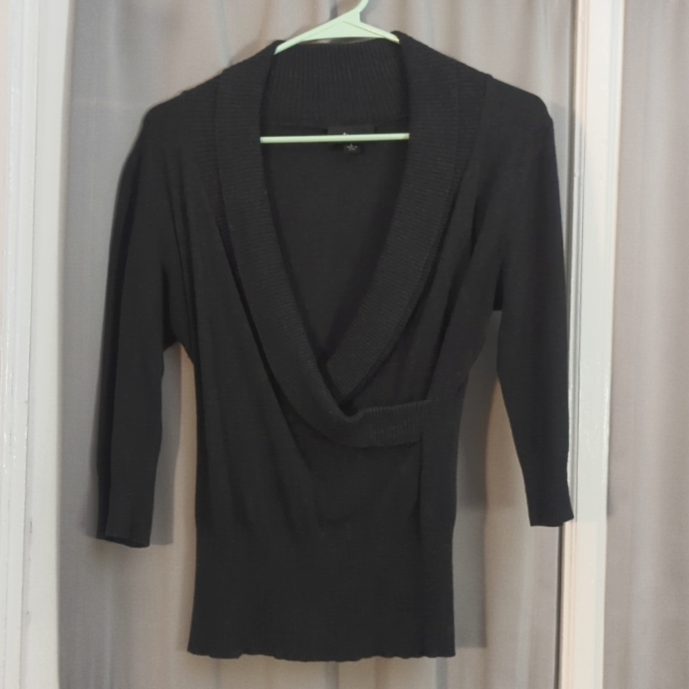 Grey B-wear Retro 3/4 Sleeve Sweater